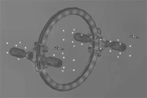 Gate Defense. Note the positions of the laser towers. They can both face inwards and eliminate threats as soon as they arrive.